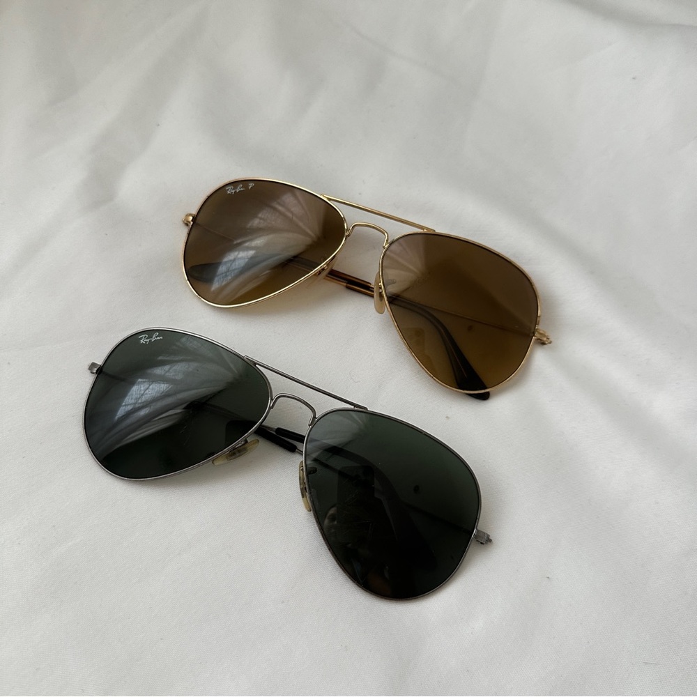 Ray Ban Brown & Black Unisex Aviators